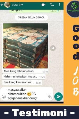 Testimoni pelanggan melaui pesan WhatsApp